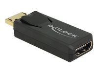 Video adaptér - DisplayPort s piny (male) do HDMI se zdířkami (female) - černá