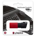 KINGSTON DataTraveler EXODIA M, 128GB, černá/červená