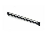 Startech - Záslepný patch panel keystone - for RJ45 - montáž na stenu, montáž do racku - CAT 6a/8 - STP/UTP - cerná - 1U - 19" - 48 portu - kompatibilní s TAA