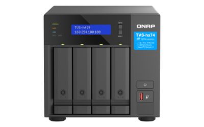 QNAP TVS-h474-i3-8G (4core 4,3GHz, ZFS, 16GB RAM, 4x SATA, 2x M.2 NVMe, 2x PCIe, 2x 2,5GbE, HDMI)