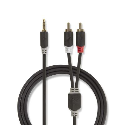 Kabel Jack 3,5mm stereo/2x Cinch 5m NEDIS CABW22200AT50