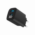GEMBIRD Nabíječka, USB/USB-C, 30W, černá