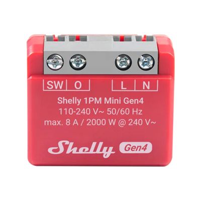 Smart Switch SHELLY 1PM Mini Gen4 WiFi Zigbee Bluetooth Matter