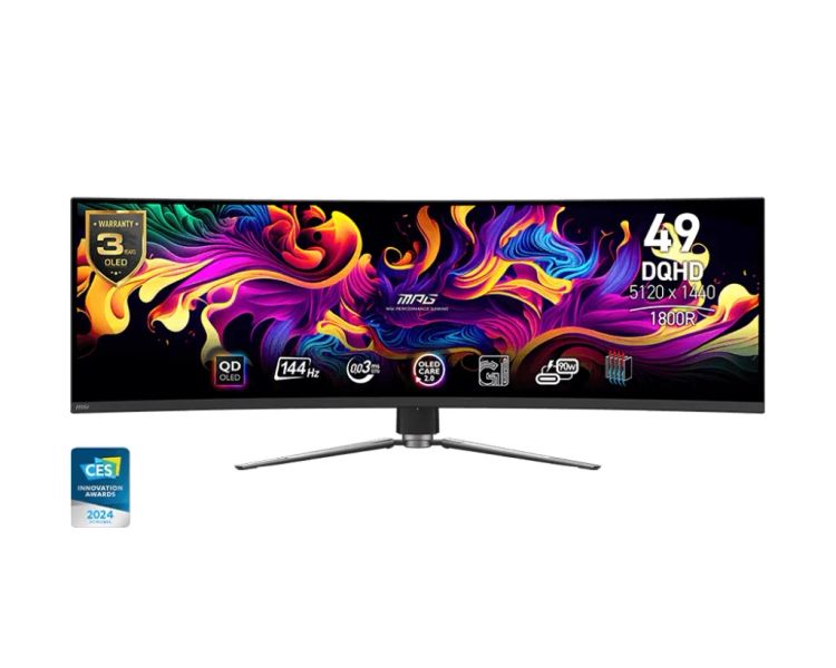 MSI MPG/491CQP-QD/49"/QD-OLED/DQHD/144Hz/0,03ms/Černá/3R