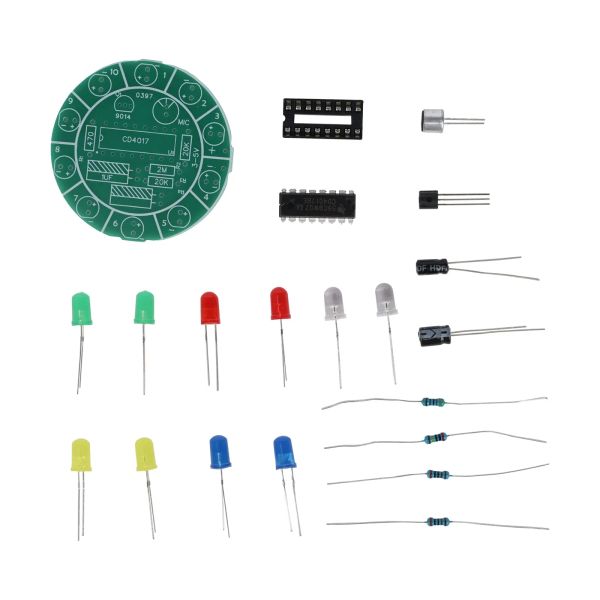 Stavebnicový hlasově ovládaný rotující LED efekt s CD4017