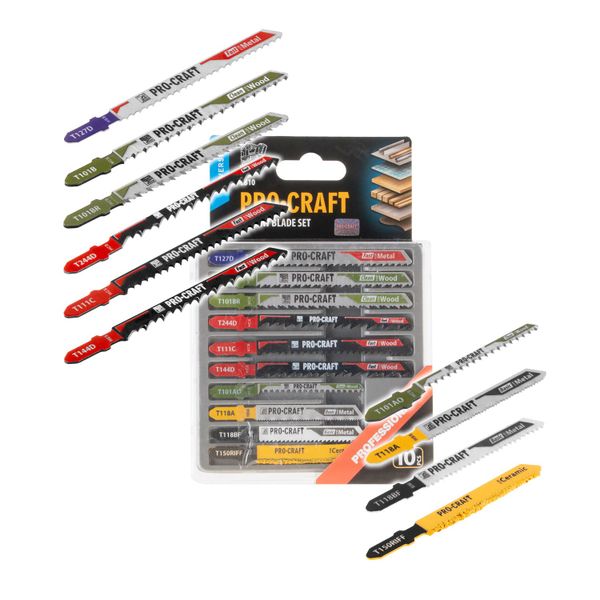 Plátky pro přímočarou pilu PROCRAFT JB10 10ks