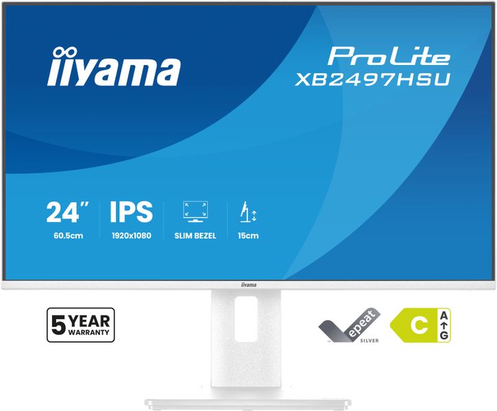 iiyama ProLite/XB2497HSU-W1/23,8"/IPS/FHD/120Hz/4ms/Bílá/5R