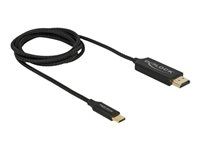 Kabel adaptéru - 24 pin USB-C s piny (male) do HDMI s piny (male) - 1 m - černá - podporuje 4K
