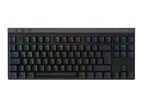 Klávesnice - technologie LIGHTSPEED - TKL - podsvícení - bezdrátový - 2.4 GHz, Bluetooth, USB - QWERTY - britská - klávesový spínač: GL Tactile - černá