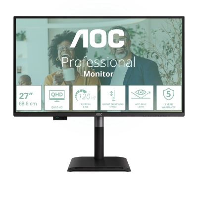 AOC/Q27P4CV/27"/IPS/QHD/120Hz/4ms/Černá/5R