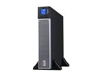 APC Easy UPS On-Line - UPS (k montáži na regál) - AC 230 V - 900 Watt - 1000 VA - 1 fáze - 1 x baterie - lithium-iontová - RS-232, USB - výstupní konektory: 6 - 2U - 19" - cerná se stríbrnou