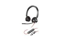 Blackwire 3300 series - náhlavní souprava - náhlavní - kabelové - USB-C - černá - certifikováno UC, certifikováno pro Microsoft Teams