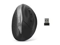 Myš - ergonomický - pravák - 5 tlačítka - bezdrátový - bezdrátový přijímač USB - černá