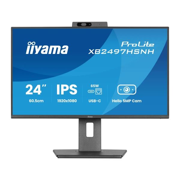 24'' iiyama XB2497HSNH-B1: IPS, FHD, USB-C dock, cam