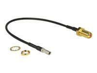 Kabel antény - SMA (Z) do TS-9 (Z) - 20 cm - koaxiál - RG-174 - černá