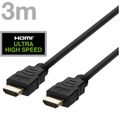 DELTACO Kabel HDMI 2.1 M/M 3m, 8K Ultra High, černý