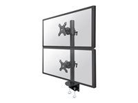 Montážní sada - pro 2 LCD displeje - ocel - černá - velikost obrazovky: 17"-49" - upevnění svorkou, upevnitelné na stůl