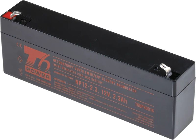 Akumulátor T6 Power NP12-2.3, 12V, 2,3Ah, F1