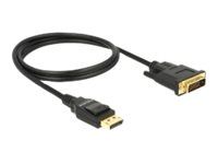 Kabel adaptéru - jeden spoj - DisplayPort (M) do DVI-D (M) - DisplayPort 1.2a - 1 m - pasivní - černá