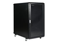 4 Post Adjustable Depth (5.5" to 28.7") - 1768 lb capacity - 19 inch Portable Network Equipment Enclosure on wheels/casters (RK2236BKF) - Rozvaděč stojanový - 22U - pro P/N: CABCAGENUTS6, CABSCREWM52, CABSCREWSM6, CABSCRWM520, CABSCRWM620, CABSCRWS1224