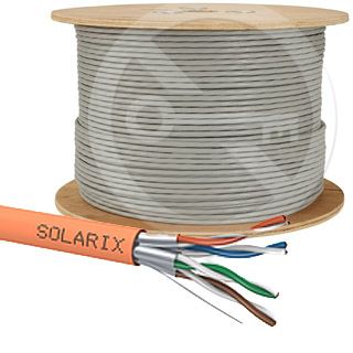 SOLARIX kabel CAT6A STP LSOH B2ca 500 m/cívka oranž