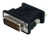 Black - M/F - DVI-I to VGA Converter Adapter (DVIVGAMFBK) - Adaptér VGA) - DVI-I (M) do HD-15 (VGA) (F) - lisovaný, křídlové šrouby - černá