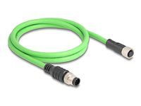 M12 Cable A-coded 8 pin male to female P