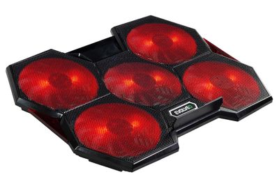 EVOLVEO Ania 14, chladicí podložka pro notebook, 5x ventilátor, červené podsvícení