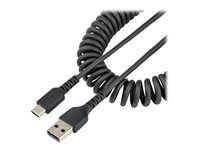 Durable Male to Male USB - USB kabel - USB (M) do USB-C (M) - USB 2.0 - 3 A - 50 cm - svinutý - černá