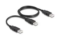 Kabel USB - USB (M) do USB (M) - USB 2.0 - 70 cm - černá