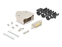 Sub-D connector housing 15 pin metal inc