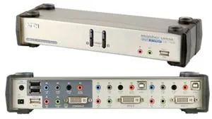 ATEN KVMP DVI USB, hub, aud. 7.1 aud., podpora 3D