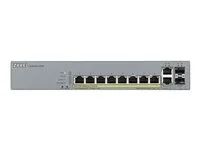 Přepínač - inteligentní - 8 x 10/100/1000 (PoE+) + 2 x 10/100/1000 (uplink) + 2 x Gigabit SFP (uplink) - desktop, Lze montovat do rozvaděče - PoE+ (130 W)