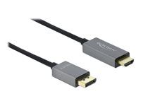 Kabel adaptéru - DisplayPort s piny (male) do HDMI s piny (male) - 3 m - šedá, černá - podporuje 4K, aktivní