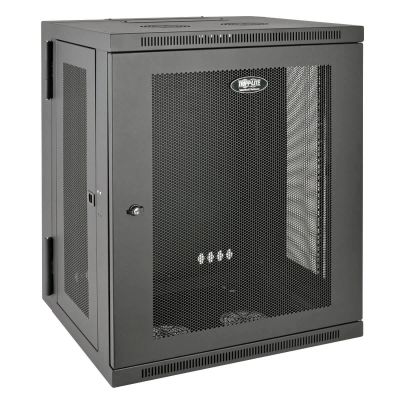 Skříň SmartRack 15U, Š=600mm, Hl=550mm, hloubka pro přepínače, montáž na stěnu