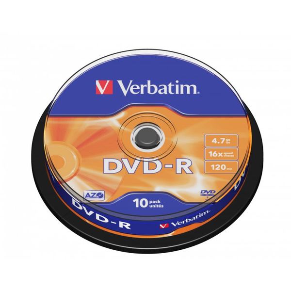 DVD - R Verbatim 4.7GB 16x CAKE 10pcs