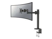 Montážní sada - plný pohyb - pro Displej LCD - ocel - černá - velikost obrazovky: 10"-49" - upevnění svorkou, upevnitelné na stůl