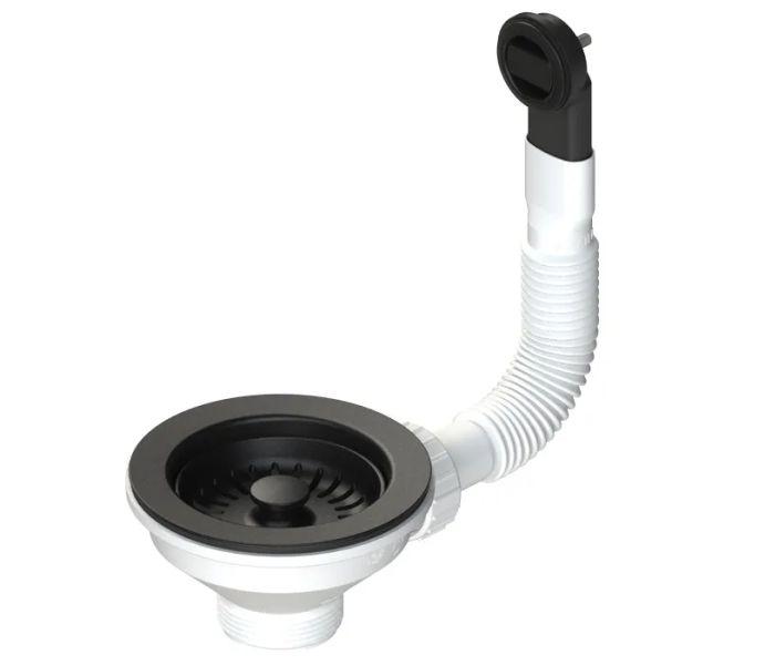 Aquasanita - Helika Výpusť dřezová Aquasanita TAQP 601 black metallic