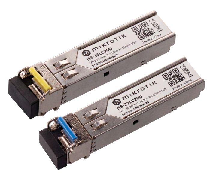 MikroTik HS-2733LC20D, Pár SFP BiDi 1.25G/2.5G SM 20km, Single LC-connector