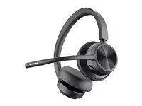Voyager 4300 UC series - náhlavní souprava - náhlavní - Bluetooth - bezdrátový, kabelové - USB-A - černá - certifikováno pro Microsoft Teams, certifikováno pro Zoom