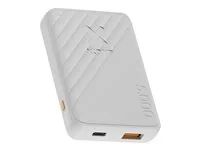 Power banka - 5000 mAh - 12 Watt - Fast Charge - 2 výstupní konektory (USB, 24 pin USB-C) - bílá