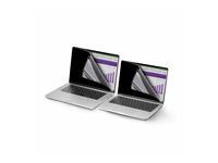 Filtr pro zvýšení soukromí k notebooku (horizontální) - dvoucestné - lepicí, závěsné záložky, otočné závěsy - 15.6" - černá