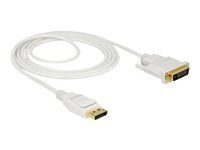 Kabel adaptéru - jeden spoj - DisplayPort (M) do DVI-D (M) - DisplayPort 1.2 - 2 m - pasivní - bílá