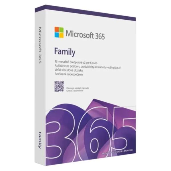 MICROSOFT 365 Family FY25H2 Mac/ Win, 1 Rok, SK