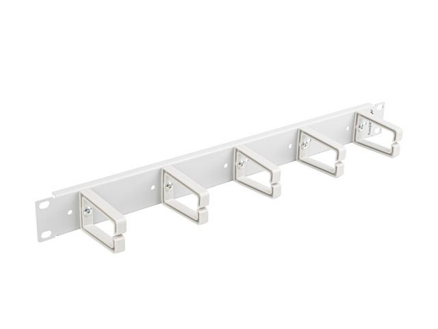 19" Panel pro správu kabelů s 5 plastovými držáky 1U typ b šedý lanberg