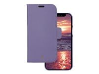 Pouzdro s klopou pro mobilní telefon - detachable magnetic back-cover - kůže Saffiano - Db purple - pro Apple iPhone 13 Pro