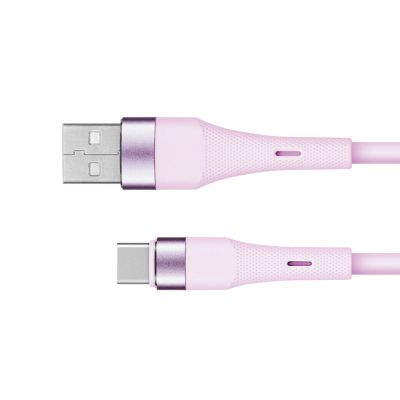 Kabel KRUGER & MATZ KM1268-1P Basic USB/USB-C 1m Růžová