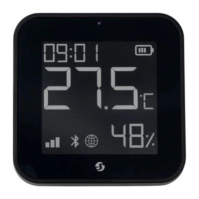 Inteligentní senzor teploty a vlhkosti SHELLY ZB Black ZigBee