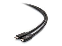 USB C to USB C - 40Gbps - M/M - Kabel Thunderbolt - USB-C (M) do USB-C (M) - USB 3.2 / DisplayPort 2.1 / Thunderbolt 4 - 30 V - 1.83 m - USB napájení (100W), podpora 8K60Hz, podpora 4K60Hz (4096 x 2160), podpora Ethernet - černá