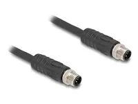 M12 Cable L-coded 4 pin male to male PUR